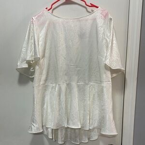 Torrid White Peplum Blouse